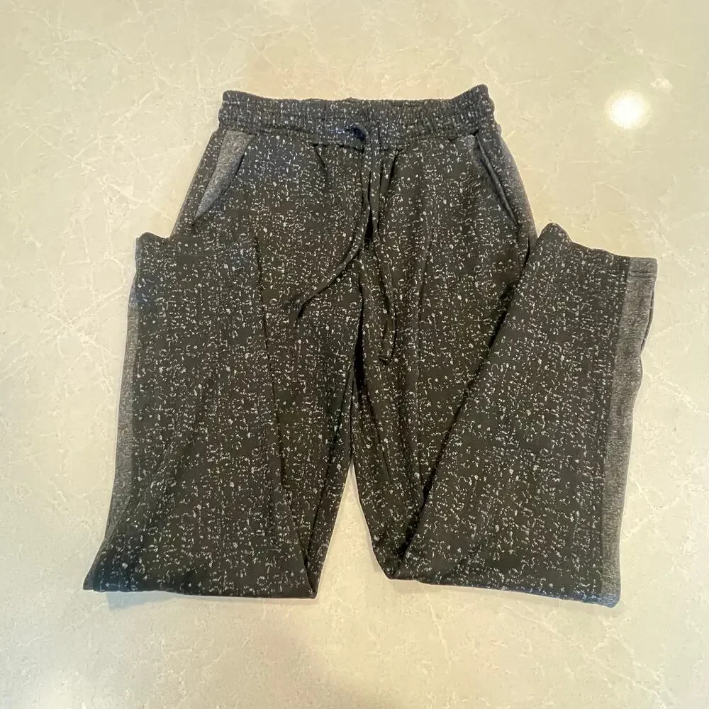 Rewash boy men jogger sweatpants size Small black speckle pants drawstring